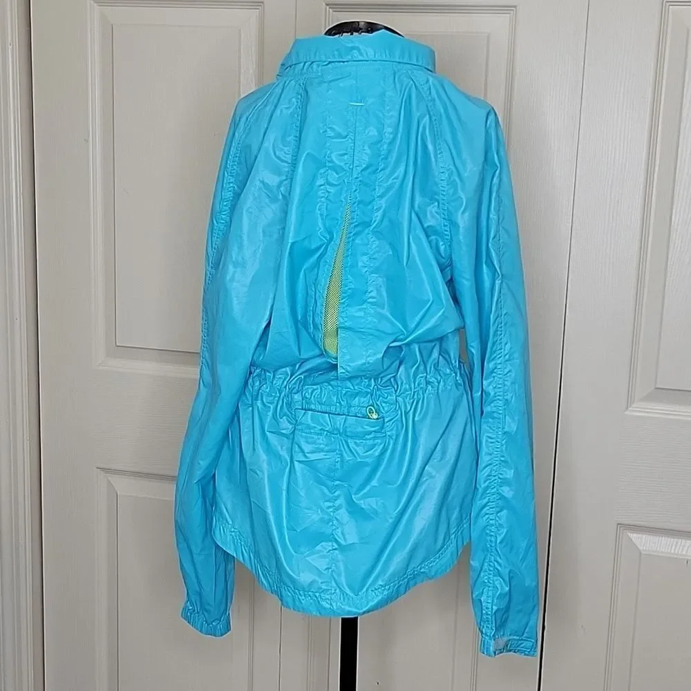 Athleta Turquoise Blue Lightweight Windbreaker Size Medium - Picture 6 of 9